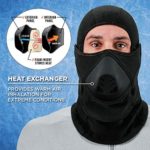 Balaclava with Detachable Heat Exchanger Face Mask, Winter Ski Mask, Ergodyne N-Ferno 6970,Black