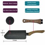Tamagoyaki Japanese Omelette Pan / Egg Pan – Non-stick Coating – Rectangle Frying Pan Mini Frying Pan – Grey