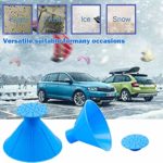 Nocpek Round Windshield Ice Scraper, Magic Cone-Shaped Car Windshield Ice Scraper, Funnel Snow Removal Shovels Tool (Small, 2 Pack Red)
