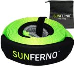 Ultimate Tow Recovery Strap 35000lb – Recover Your Vehicle Stuck in Mud/Snow – Heavy Duty 3″ x 20′ Winch Snatch Strap – Protective Loops, Water-Resistant – Off Road Truck Accessory – Bonus Storage Bag