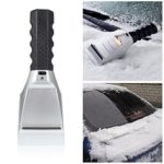 Heated Auto Electric Windshield Ice Scraper W/Flashlight Snow Melter Removal Car