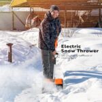 VIVOHOME Cordless Snow Shovel 20V 12Inch, Battery Powered Electric Snow Blower with Adjustable Front Handle and 3 Adjustable Throwing Directions, 4.0Ah Battery and Charger Included