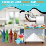 VALONDINO 48L Snow Cone Machine, 500LB/H Commercial Shaved Ice Machine for Snow Cones, 300W Electric Fluffy Snow Cone Maker for Party, Suitable for Party Activities, Family Gatherings, Sale