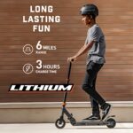 Mongoose React E4 Electric Kids Scooter, Boys & Girls Ages 13+, Max Rider Weight Up to 175lbs, Top Speed of 15.5MPH, Kickstand, Aluminum Handlebars and Frame, Foot Brake, Belt-Drive Motor, Grey/Orange