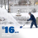 SOYUS Electric Snow Shovel Cordless – 20V 11-Inch Snow Shovel for Driveways, Lightweight Electric Snow Blower with Adjustable Handle (1×4.0Ah Battery, Charger and Cover Included)