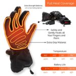 Morvat IMPROVED FOR 2018 Premium Rechargeable Heated Gloves Extra Strength Battery powered for Men & Women