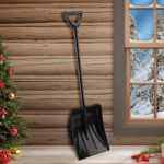 Snow Shovel Heavy Duty,Snow Shovel Metal Blade Fiberglass Handle,Winter Telescopic Detachable Metal Scoop Shovel Multifunctional Portable Snow Removal Tool for Car, Driveway, Truck, Camping and Outdoor (9.5×36.6 Inch)