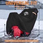 Snow Blower Cover, Heavy Duty 600D Waterproof Snowblower Cover, Outdoor Snow Thrower Cover, Universal Fit for Most Two-Stage&Single-Stage Snow Blowers for EGO, Honda, Ryobi, Cub Cadet, Ariens and Toro