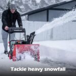 Powersmart Snow Blower – 24 Inch Snow Blower Gas Powered, 2-Stage 212cc Engine with Electric Start, Led Light, Self Propelled Snow Blower for Outdoor