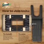 SCRUBIT Boot Scraper Brush & Boot Jack – Boot Remover for Shoes and Cowboy Boots – All Weather Boot Cleaner and Puller – Removes Snow, Sand and Mud – 12×6 Heavy Duty Scrubber