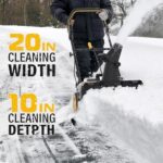 ZEGJAW 40V 20-Inch Snow Blower Cordless, Electric Snow Blower with Brushless Motor, Dual LED Light, 2×4.0 Ah Batteries and Dual Charger for Walkways and Driveways