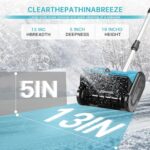 Cordless Snow Shovel, 13X6 Inch with Adjustable Handle & Deflector, 2×4.0Ah Batteries & Fast Charger, Electric Snow Blower Wide Snow Shovel for for Driveway, Sidewalk, Deck