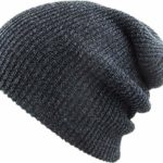 KBW-10 DGY Slouchy Beanie Baggy Style Skull Cap Winter Unisex Ski Hat,(10) Dark Gray,One Size Fits All