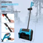 Cordless Snow Shovel with Two 4.0AH Battery and Charger,Electric Snow Shovel with 10-inch Width,6in Depth,26FT Throw Distance,Snow Blower Shovel for Patio Deck Driveway