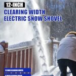 WILD BADGER POWER Electric Snow Shovel 40V 12″ Cordless Brushless with 4.0Ah Battery and Charger for Wet Snow and Heavy Snow