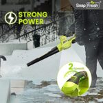 SnapFresh 20V Leaf Blower Cordless with Battery & Charger, Electric Leaf Blower for Lawn Care, Battery Powered Leaf Blower Lightweight for Leaf/Snow/Dust Blowing