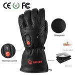 Savior Heated Gloves for Men Women, Electric Heated Gloves,Heated Ski Gloves (XXL)