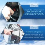 VERNILLA Heated Snow Ice Scraper for Car 12V Plug into Cigarette Lighter Electric Scraper Heating Snow Ice Brush Shovel Snow Removal Tools for car
