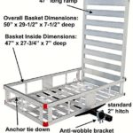 MAXXHAUL 80779 Aluminum Hitch Mount Cargo Carrier with 47″ Long Ramp, 1 Pack