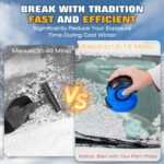 3 in 1 Electric Ice Scraper for Car Windshield, 2 * 2200mAh Batteries Cordless Handheld Ice Scrapers, Rotating Disc Rechargeable Snow Scraper No Scratch, Window Snow Frost Remover, Resist -4°F(-20°C