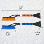 AKSLGT 27″ Ice Scraper Snow Brush, Detachable Snow Removal Tool with Ergonomic Foam Grip, Multifuncational Snow Bruch Snow Broom Remover for Car Trucks or SUV Windshield and Window (2PCs Orange+Blue)