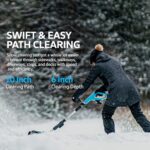 AlphaWorks Cordless Snow Shovel, 20V 2Ah DC Electric Snow Thrower – Removable Battery, Lightweight Design, 10″x5″ Clearing Path, 25 ft Throwing Distance, 300 lbs/Min Capacity (2025)