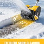 LIVOWALNY Electric Cordless Snow Shovel Compatible with Dewalt 20V Battery, 12″x6″ Clearing Path Lightweight Snow Blower, Powered Snow Thrower with Adjustable Directional Plate & LED Light, Tool Only