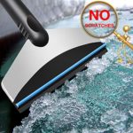 AIKESI Snow Scraper for Car Window, Windshield Scraper Ice Scraper Snow Removal Tools with Wiper, Stainless Steel Snow Remover for Car SUV Truck