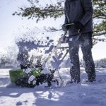 Earthwise SN71022 22-Inch 14-Amp Electric Corded Snow Thrower with LED Lights, Green/Black