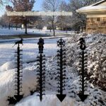 Jonuiony Iron Art Snow Gauge, 24 inch Deer Snow Gauge, Christmas Elk Snow Meter Ruler, Snow Depth Measuring Stake Weatherproof, Metal Yard Rain Gauge Stake for Outdoor Garden Decoration Gift (Elk)
